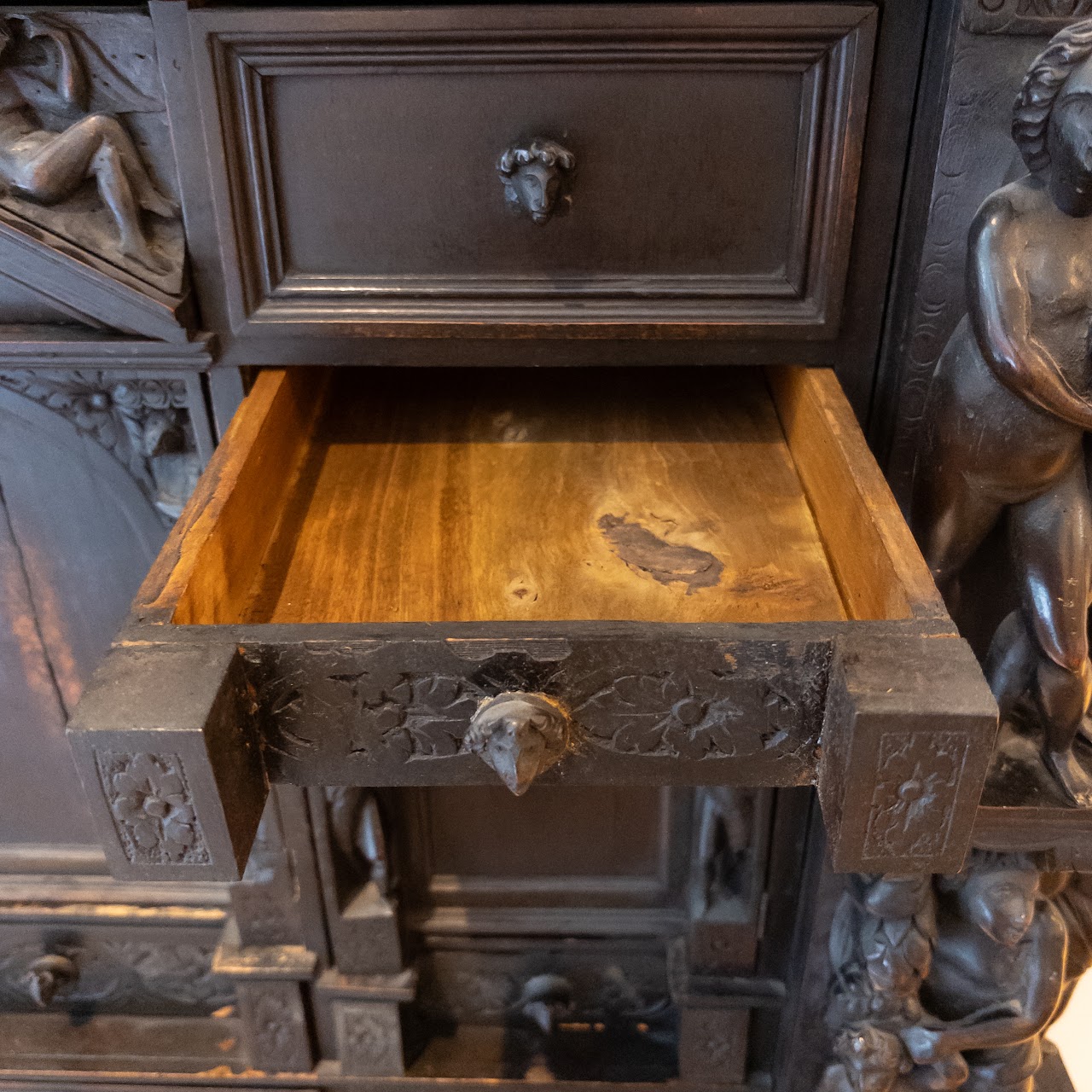 Ornate Carved Wood Cabinet