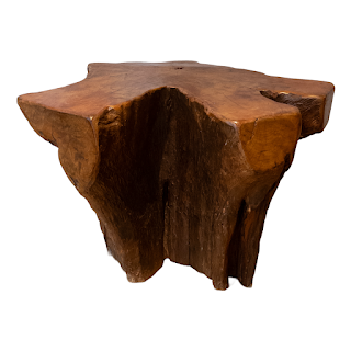 Live Edge Stump Pedestal Coffee Table