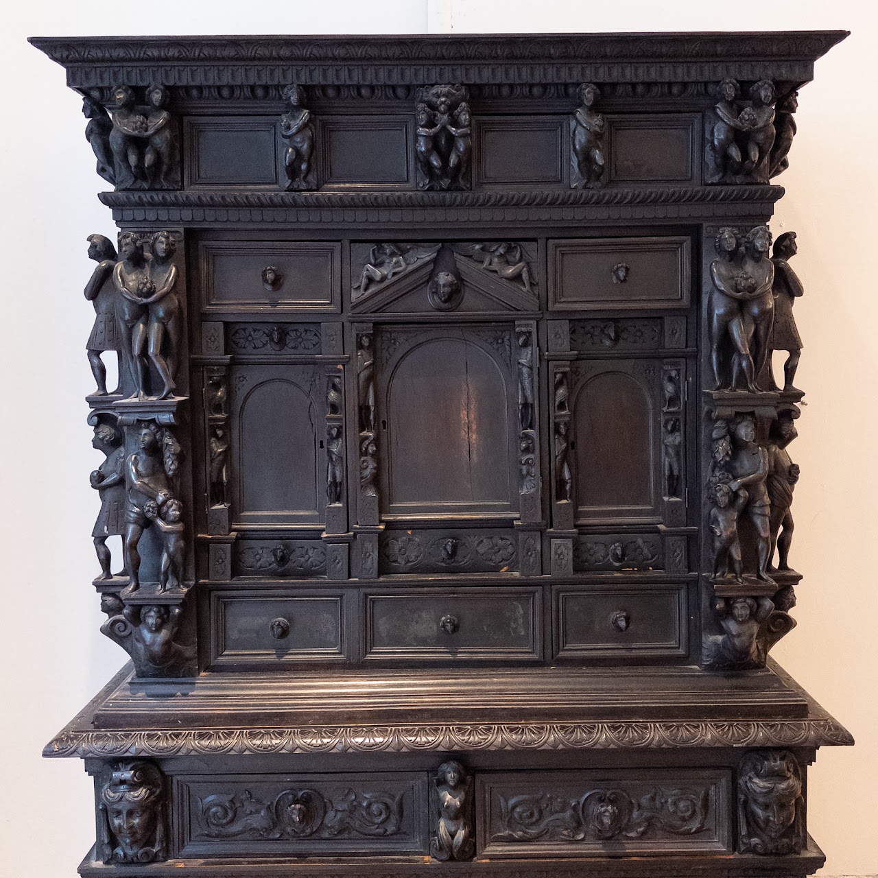 Ornate Carved Wood Cabinet