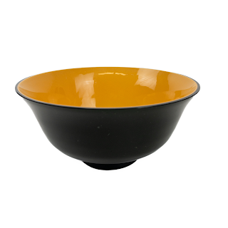 Bi- Color Glass Revere Shaped Bowl