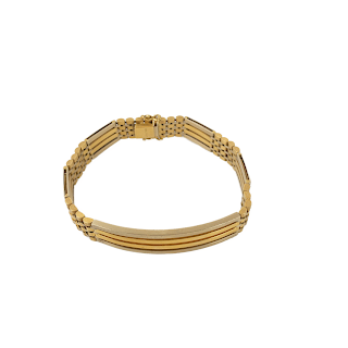 18K Gold Links & Bars Bracelet