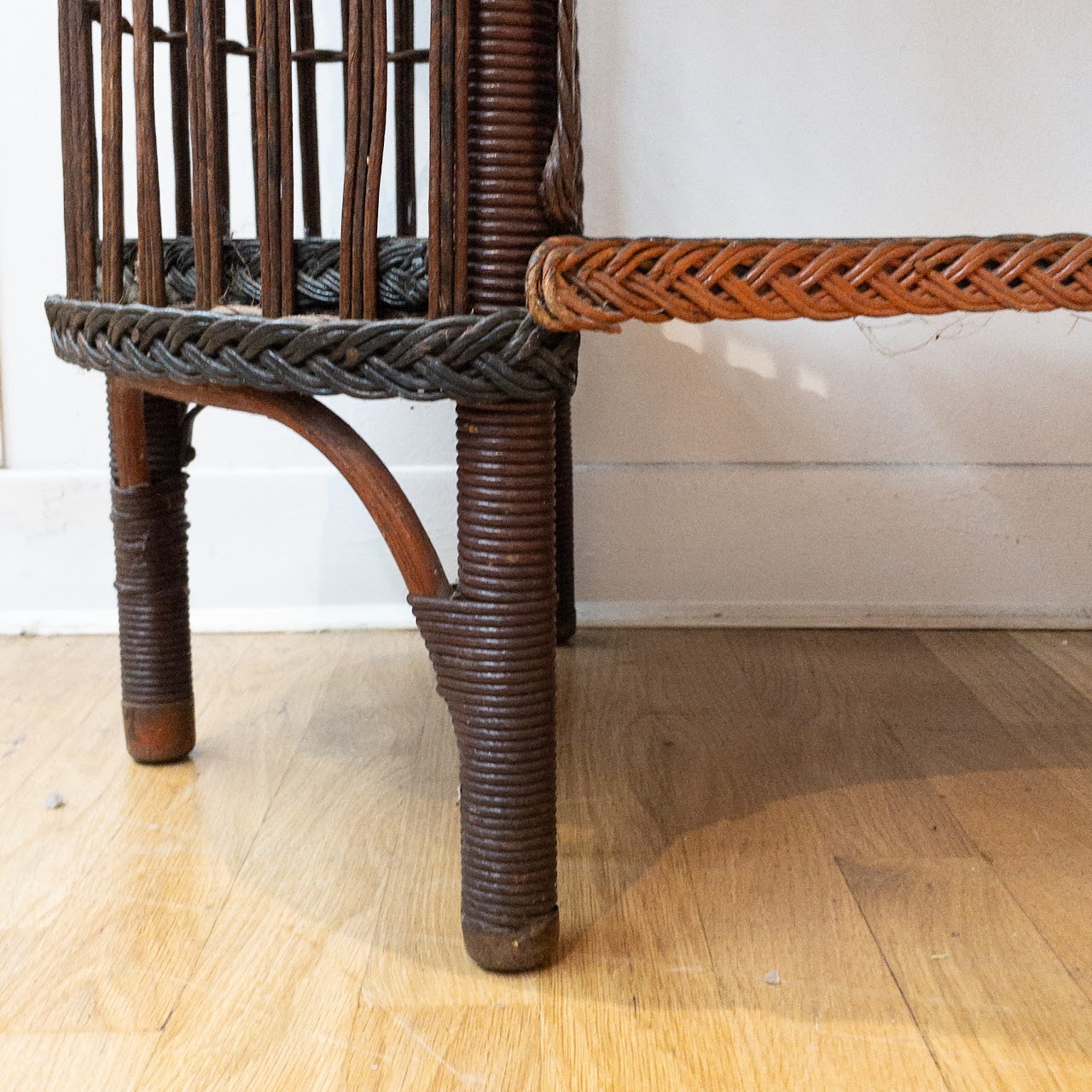 Lloyd Loom Vintage Wicker Two-Tier Console Table