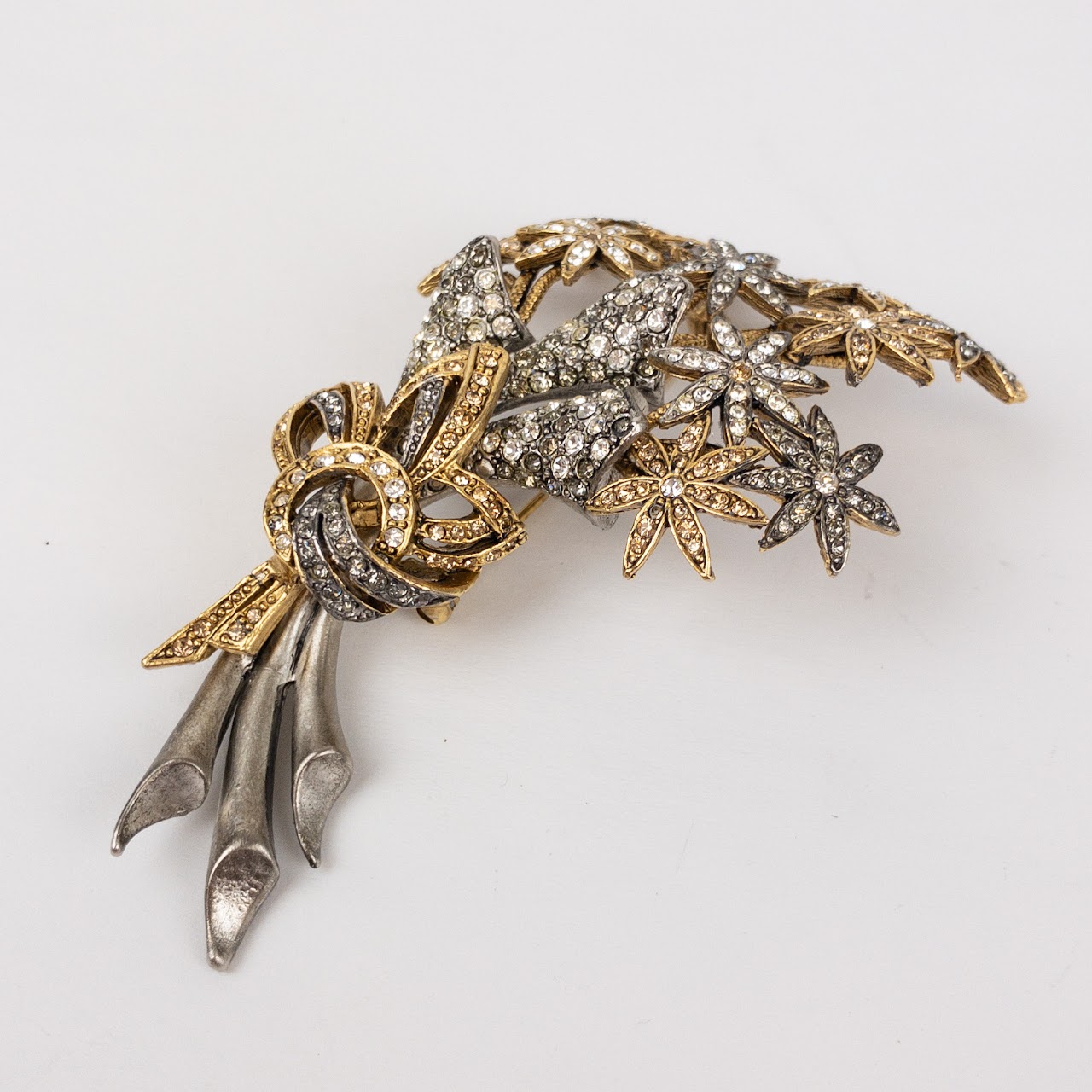 Oscar de la Renta Brooch and Clip-On Earring Set