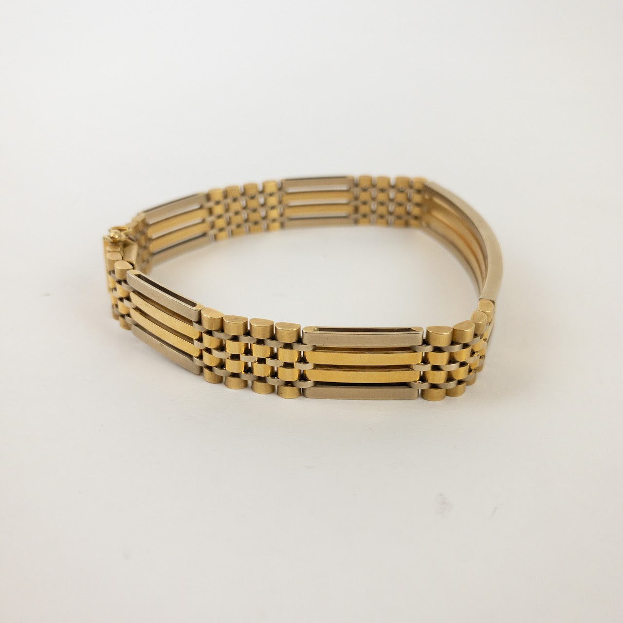 18K Gold Links & Bars Bracelet