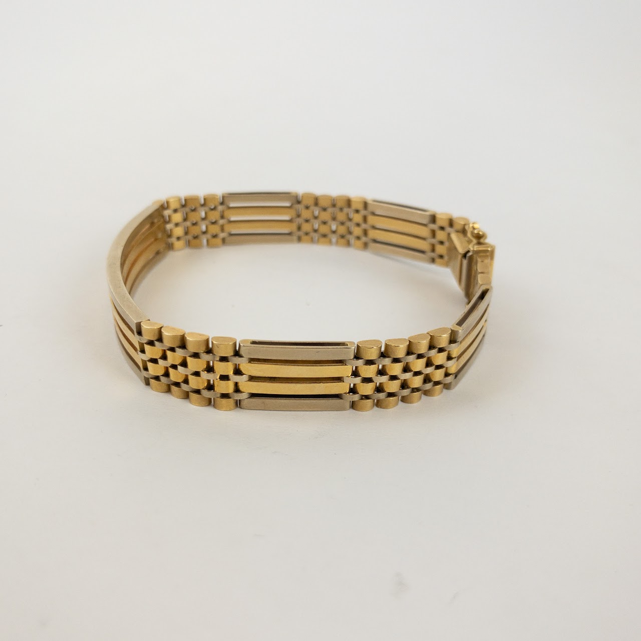 18K Gold Links & Bars Bracelet