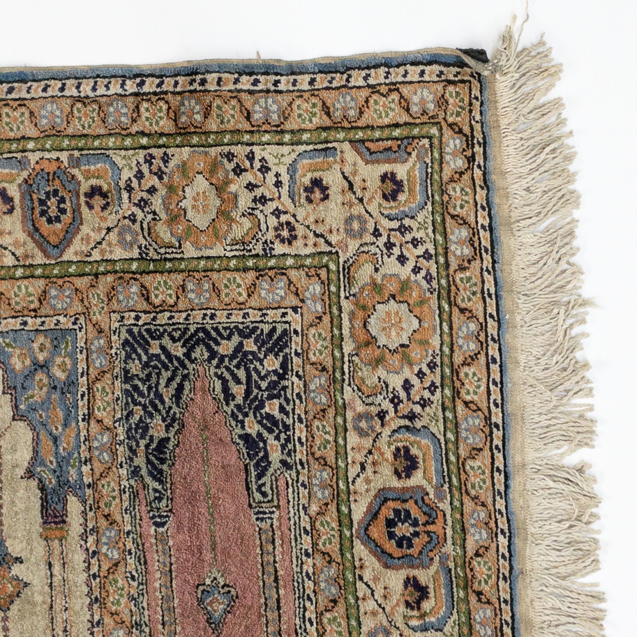 Vintage Small Silk Area Rug