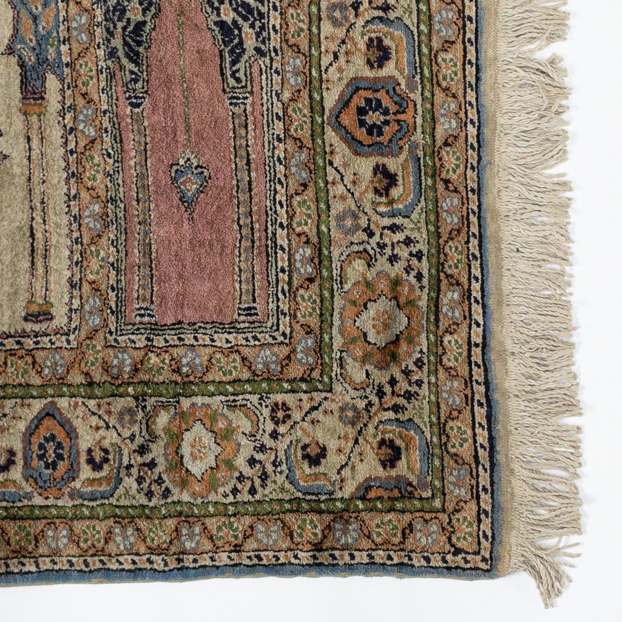 Vintage Small Silk Area Rug