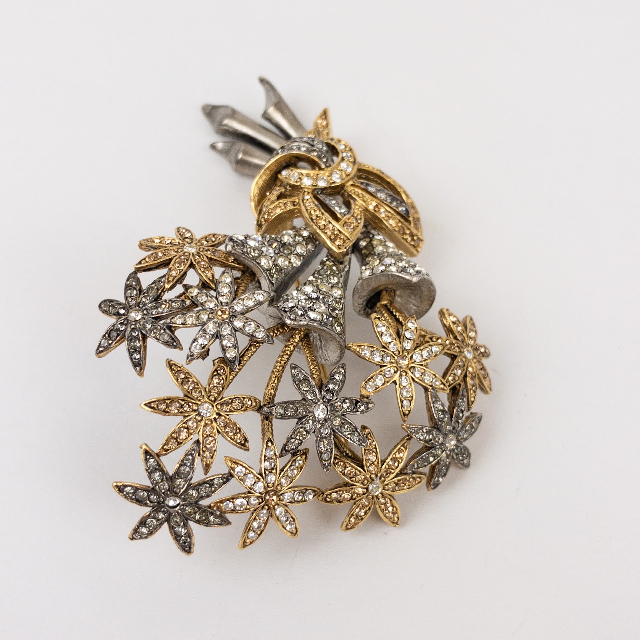 Oscar de la Renta Brooch and Clip-On Earring Set