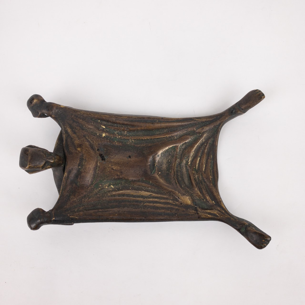 Early 20th C. Cast Bronze Devil Calling Card Tray