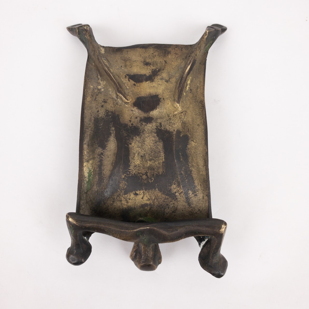 Early 20th C. Cast Bronze Devil Calling Card Tray