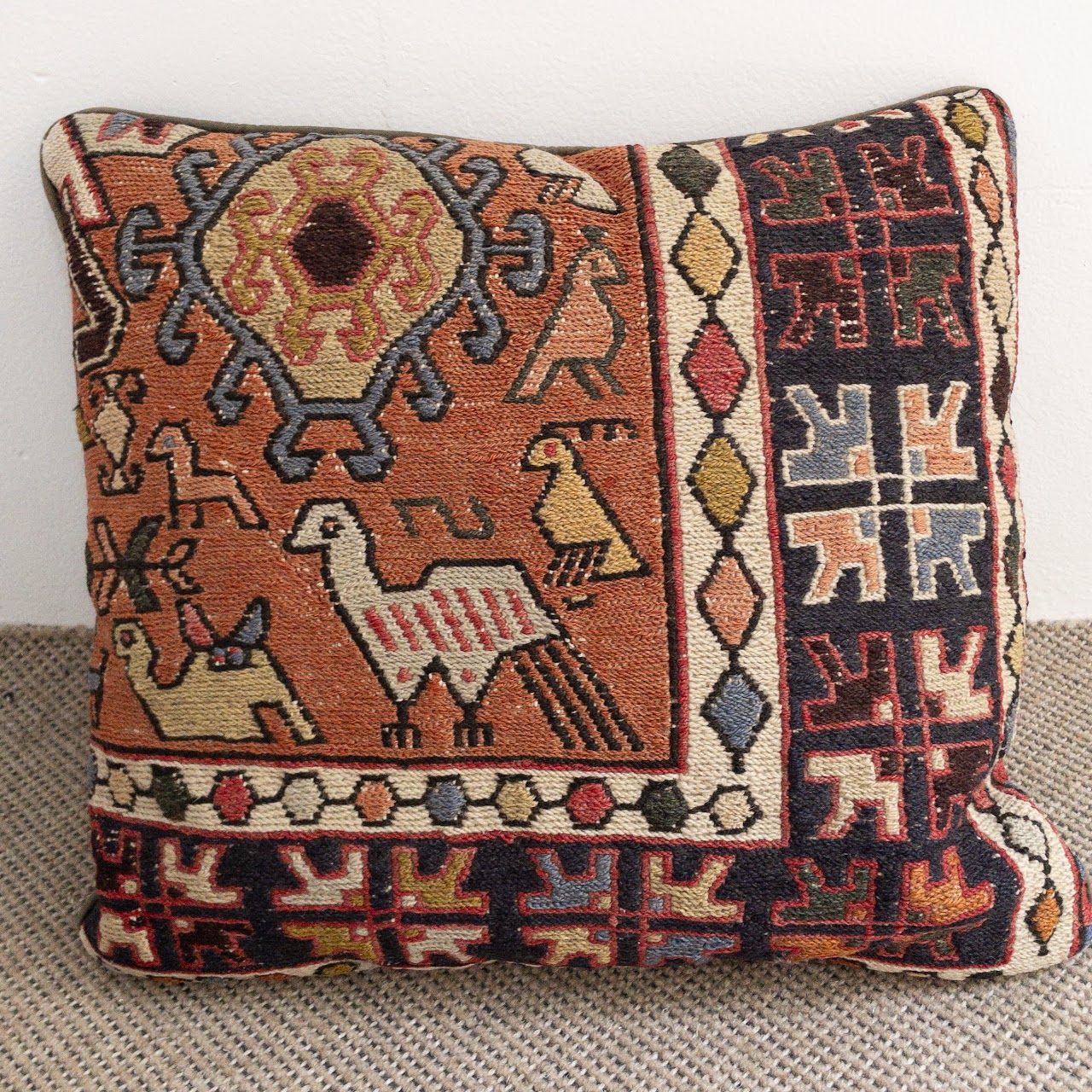 Turkish Kilim Throw Pillow Pair