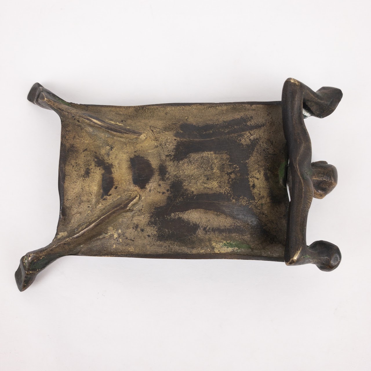 Early 20th C. Cast Bronze Devil Calling Card Tray