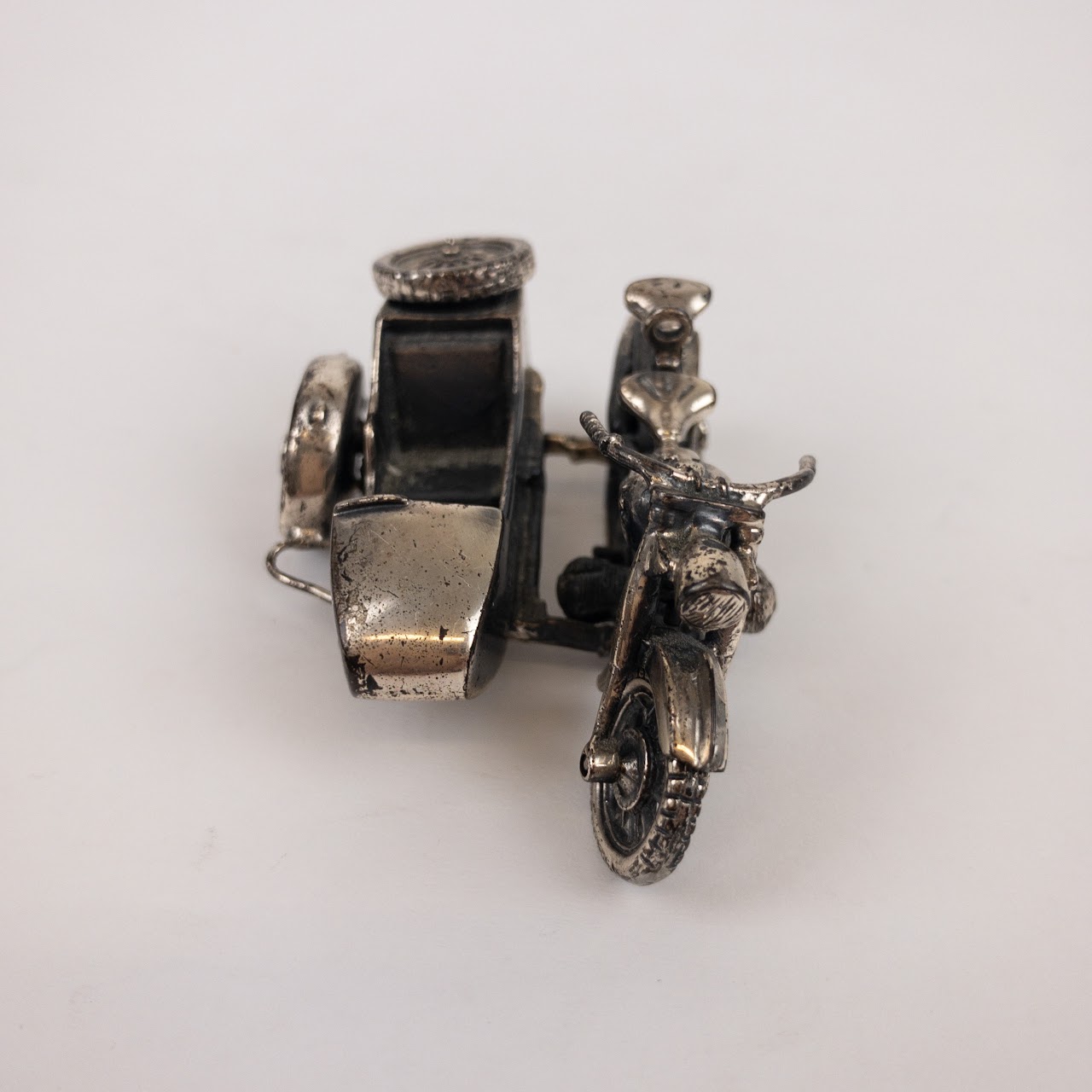 Sterling Silver Motorcycle with Sidecar