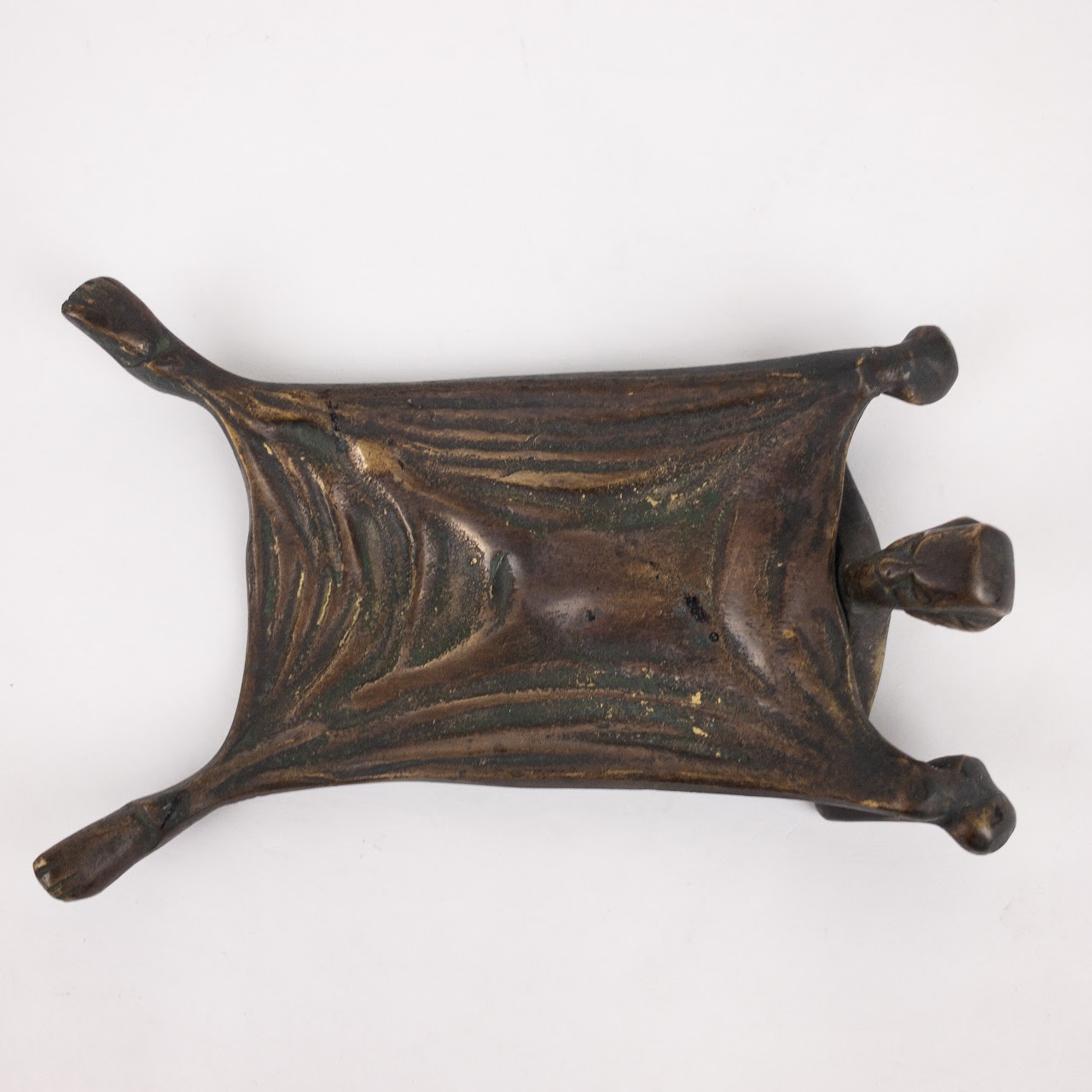 Early 20th C. Cast Bronze Devil Calling Card Tray