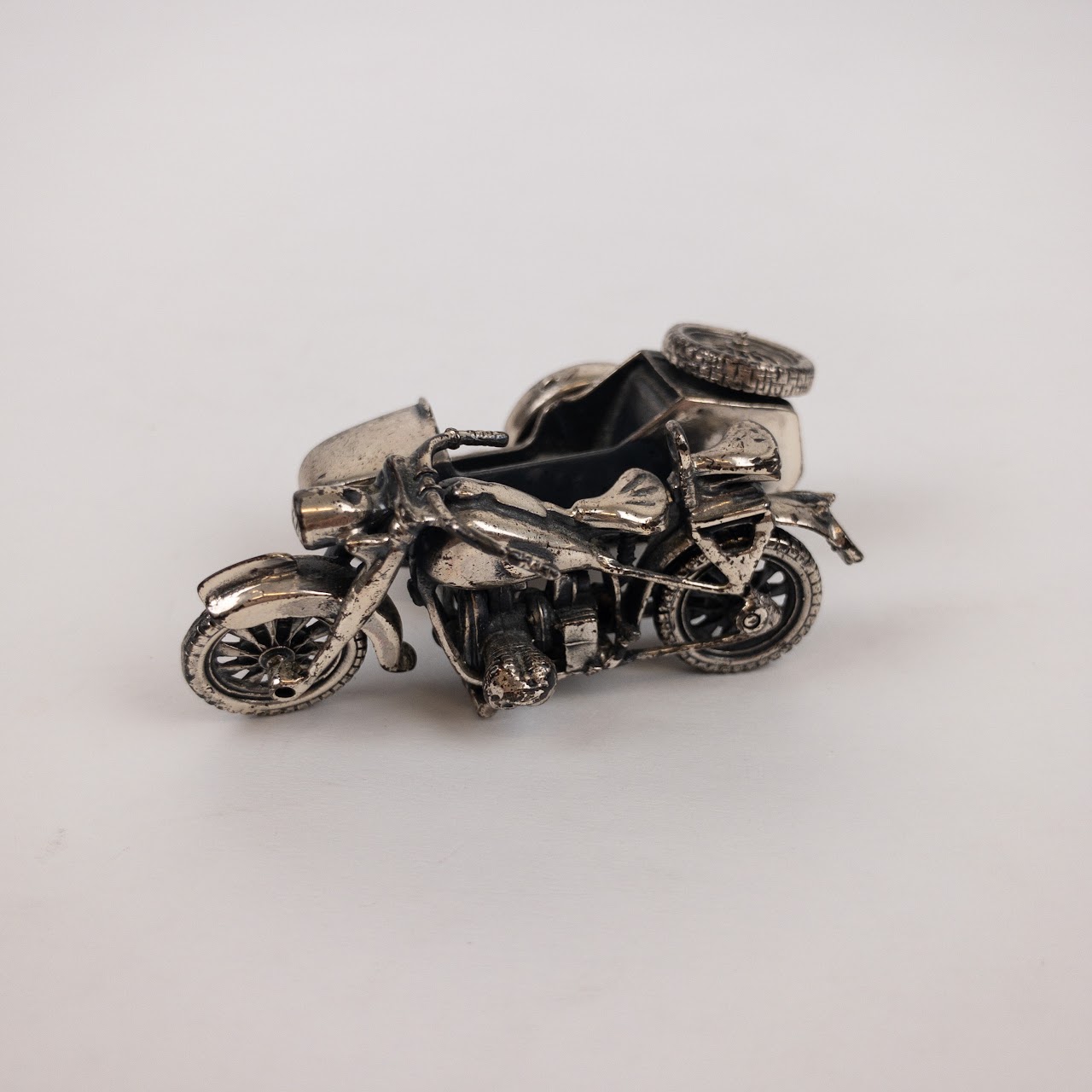 Sterling Silver Motorcycle with Sidecar