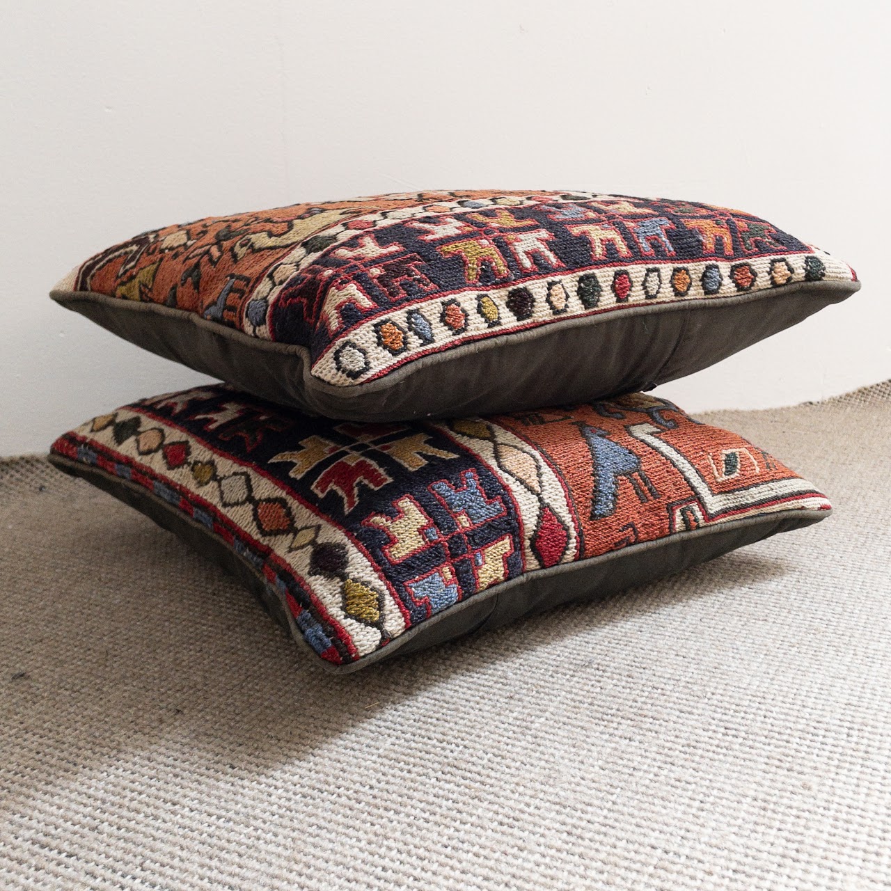 Turkish Kilim Throw Pillow Pair