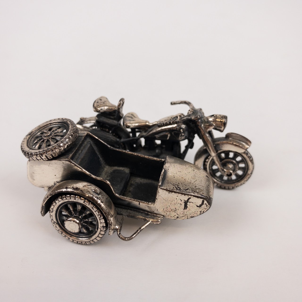 Sterling Silver Motorcycle with Sidecar