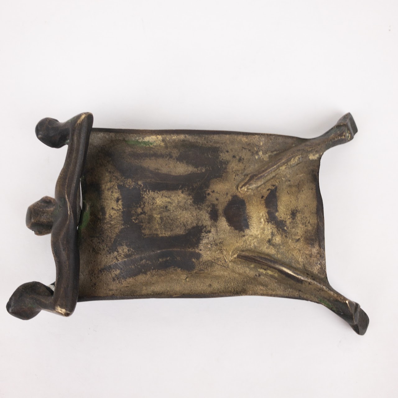 Early 20th C. Cast Bronze Devil Calling Card Tray