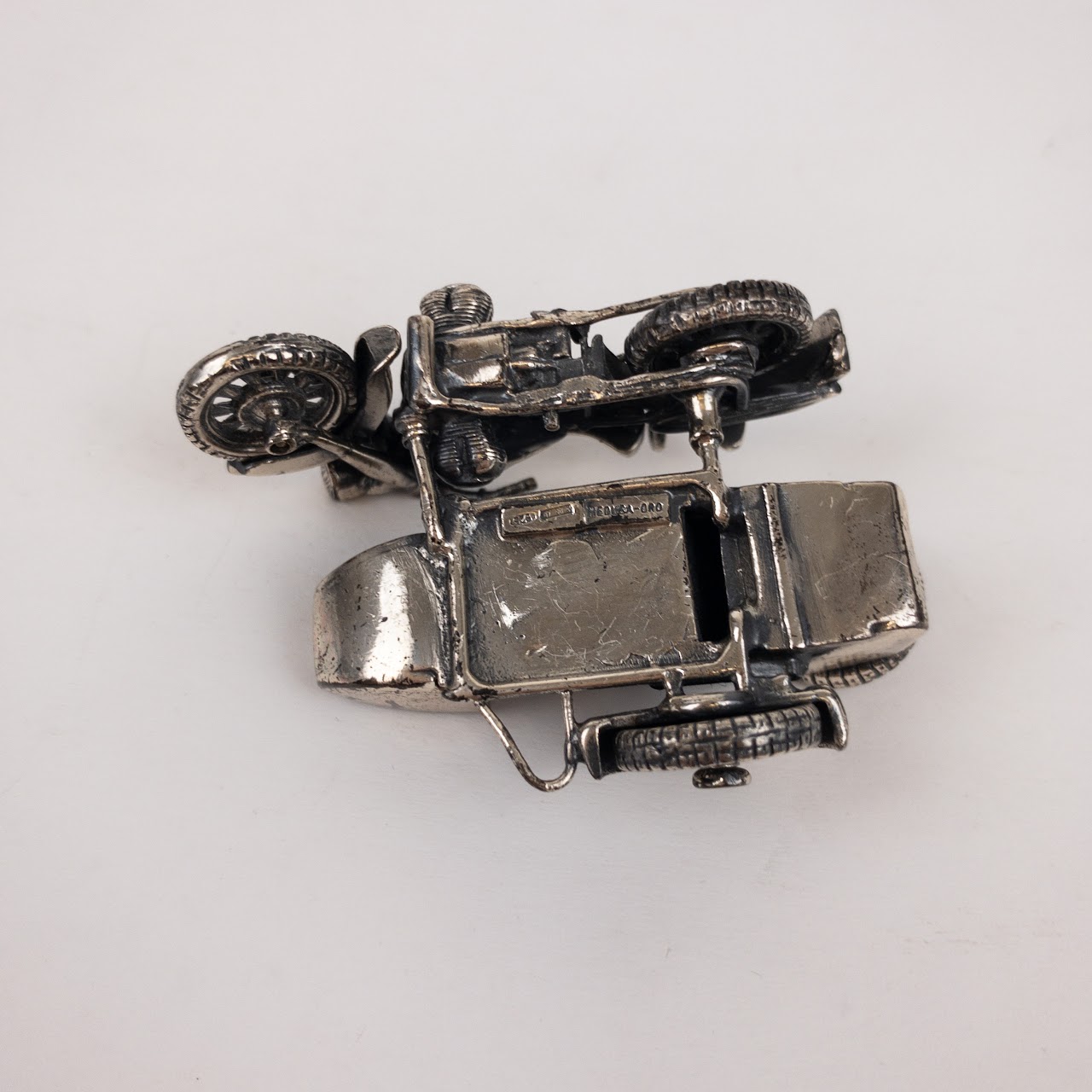 Sterling Silver Motorcycle with Sidecar