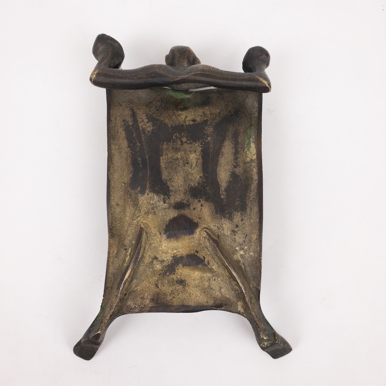 Early 20th C. Cast Bronze Devil Calling Card Tray