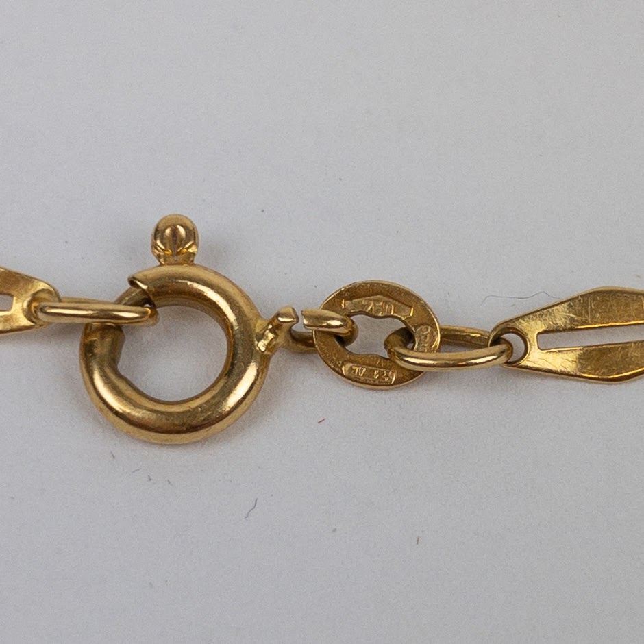 18K Gold Deco Link Bracelet