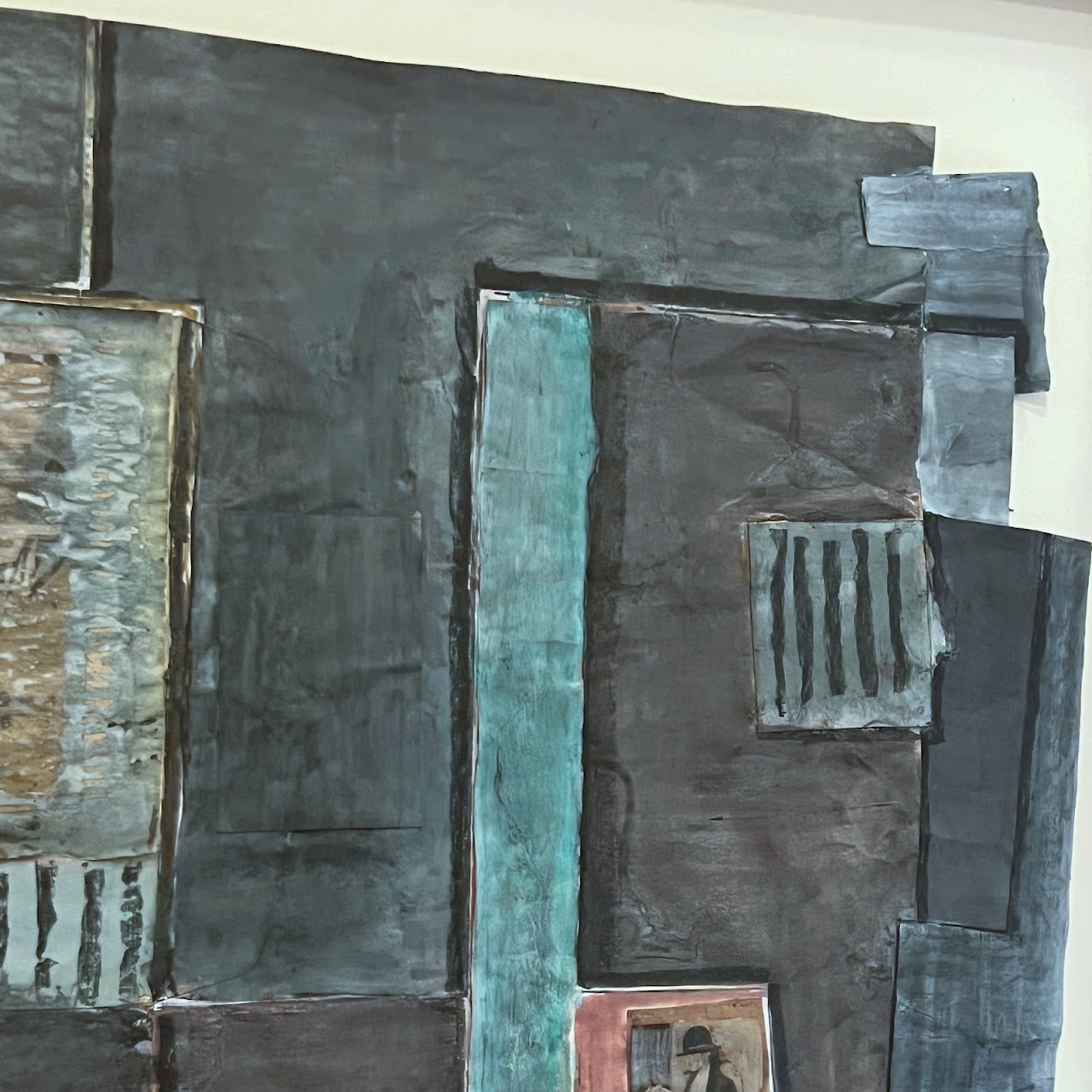 Tom Bianchi Attributed Mixed Media Abstract Painting