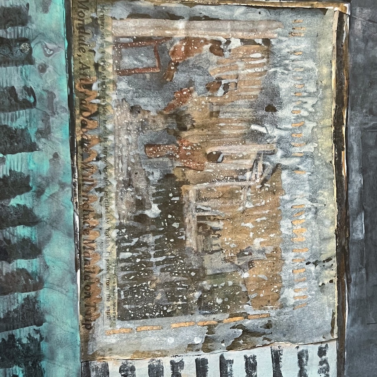 Tom Bianchi Attributed Mixed Media Abstract Painting