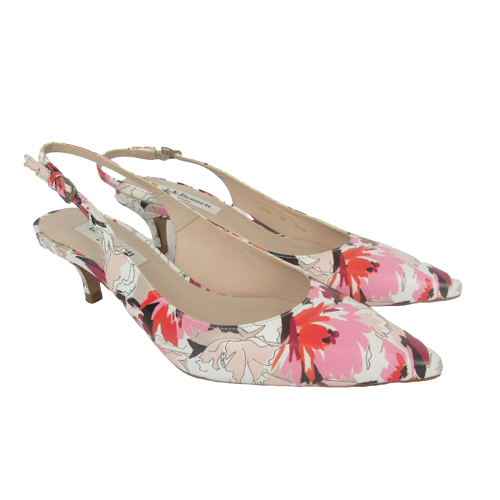 L. K . Bennett London Floral Slingbacks