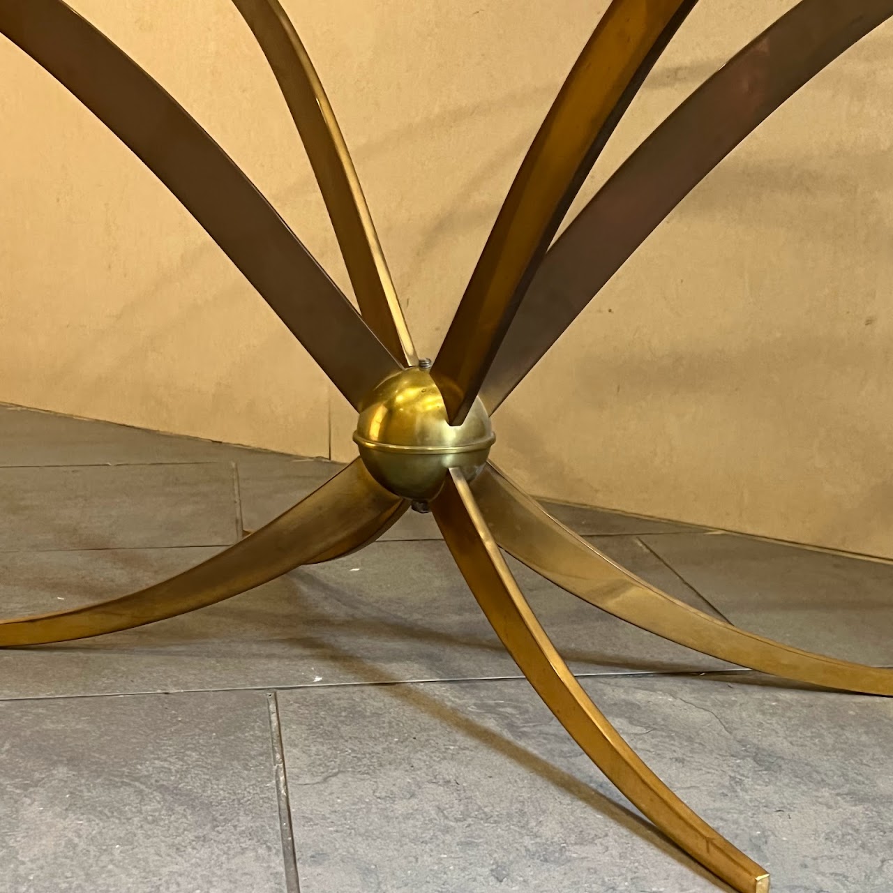 André Arbus Style Brass Cocktail Table