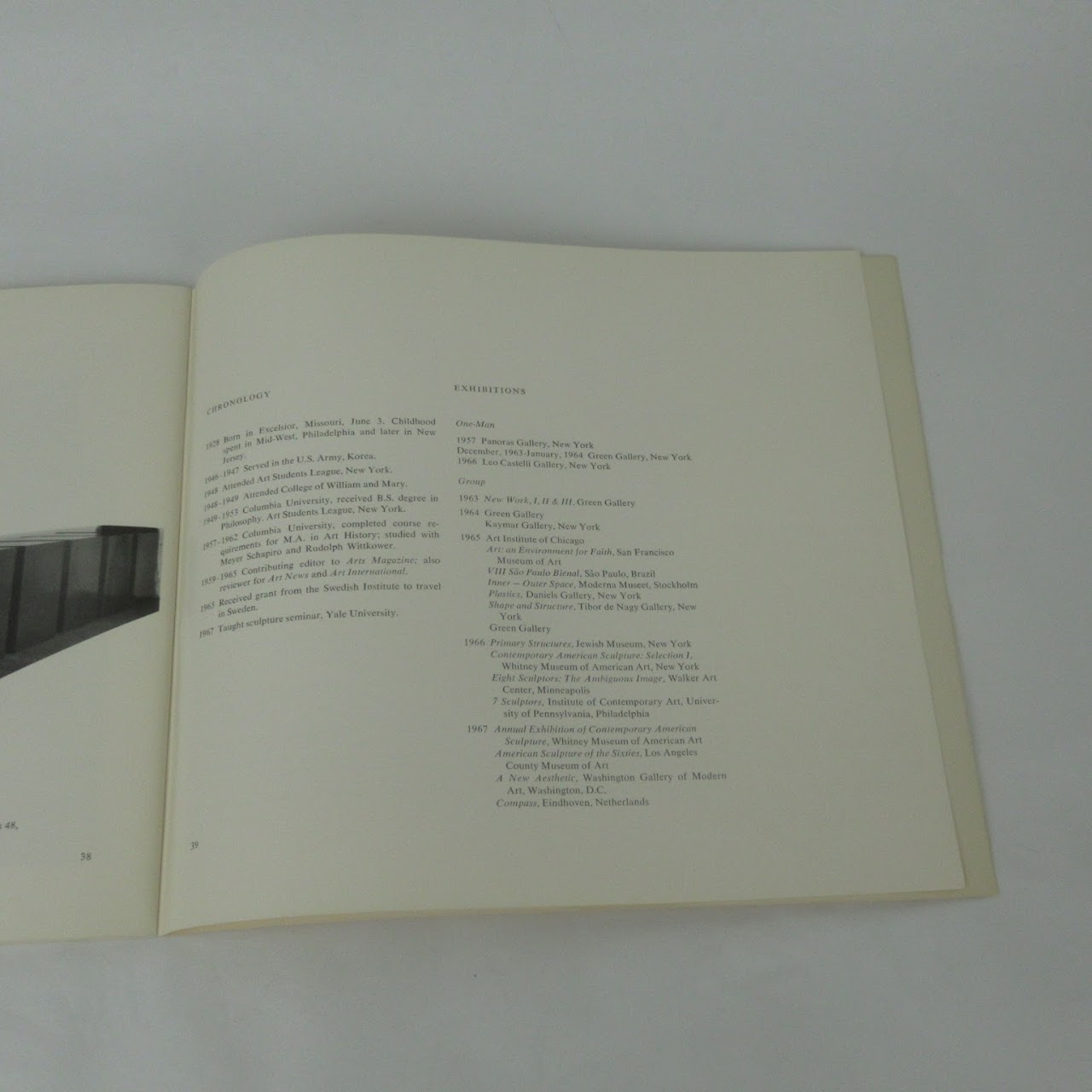 Donald Judd RARE 1968 Whitney Museum Exhibition Catalogue