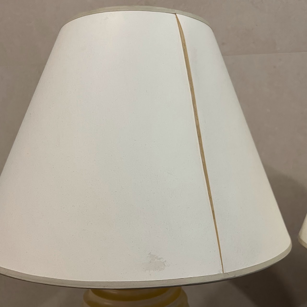 1970s Ceramic Wave Table Lamp Pair