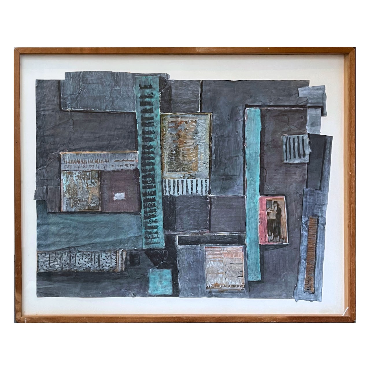 Tom Bianchi Attributed Mixed Media Abstract Painting