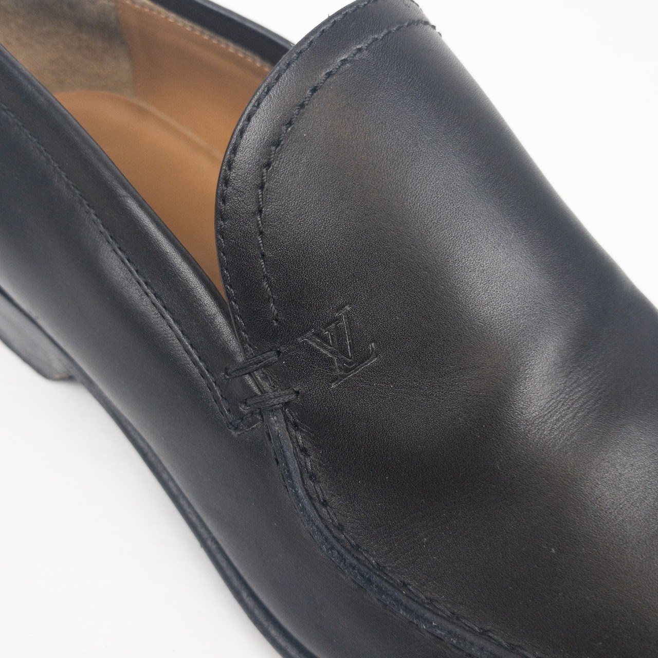 Louis Vuitton Black Leather Loafers