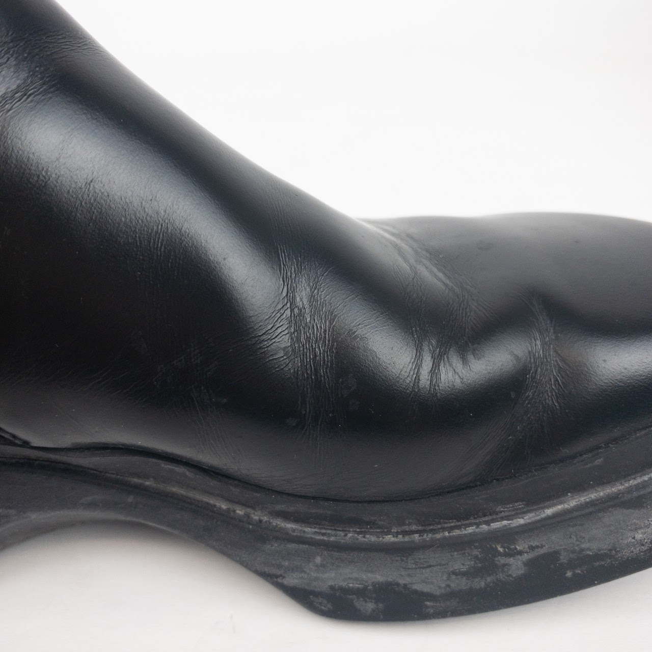 Prada Black Leather Chelsea Boots