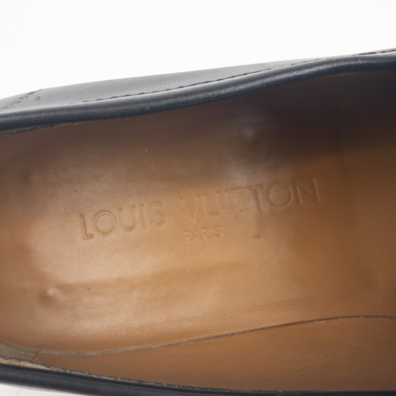 Louis Vuitton Black Leather Loafers