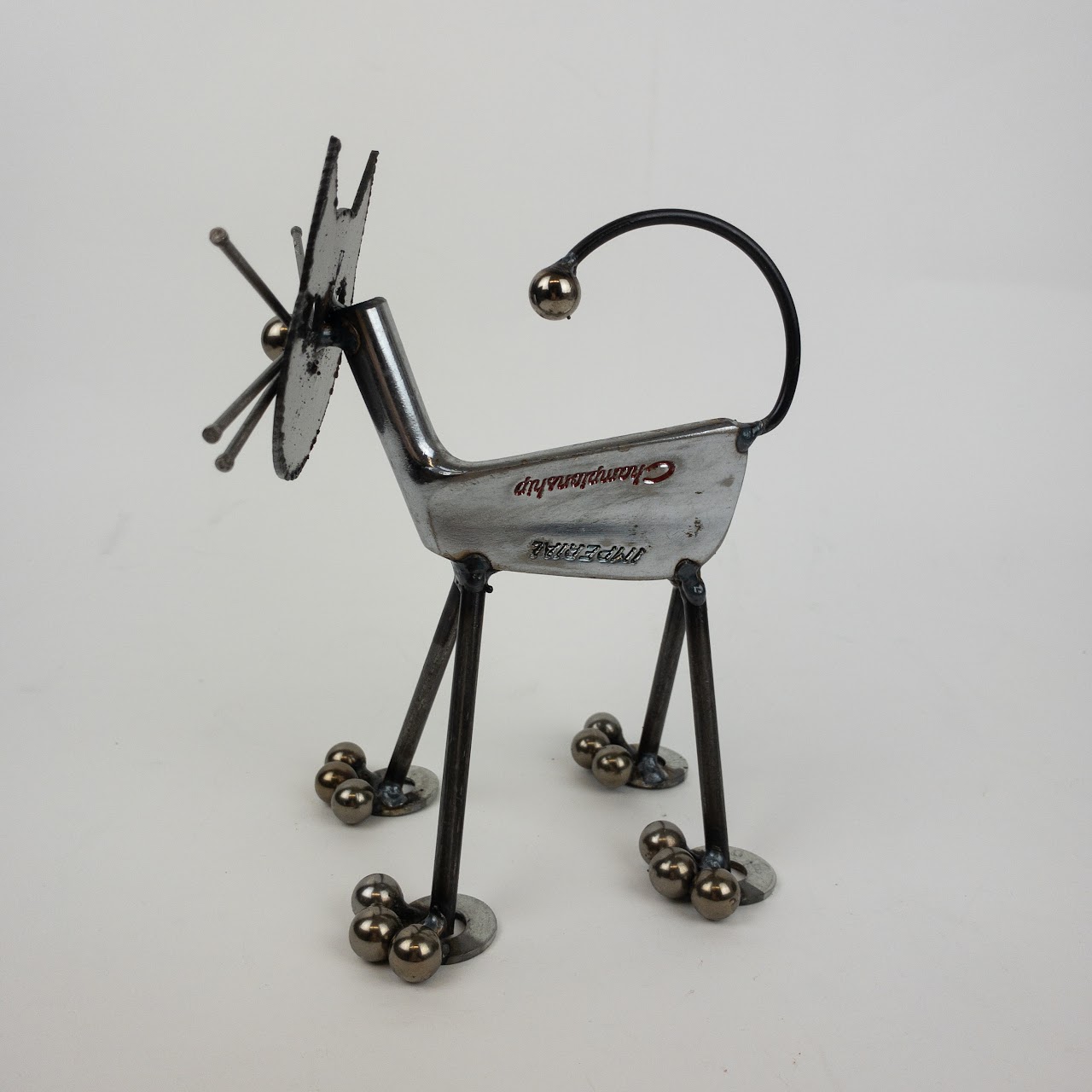 Upcycled Golf Club Cat Sculpture