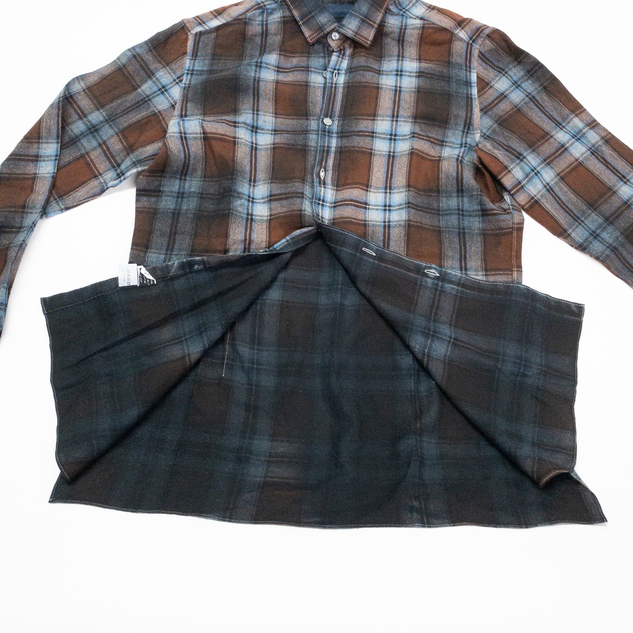 Lanvn Wool Plaid Shirt