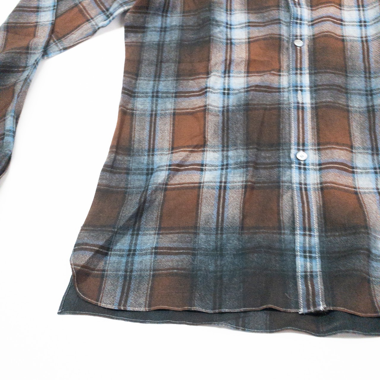 Lanvn Wool Plaid Shirt