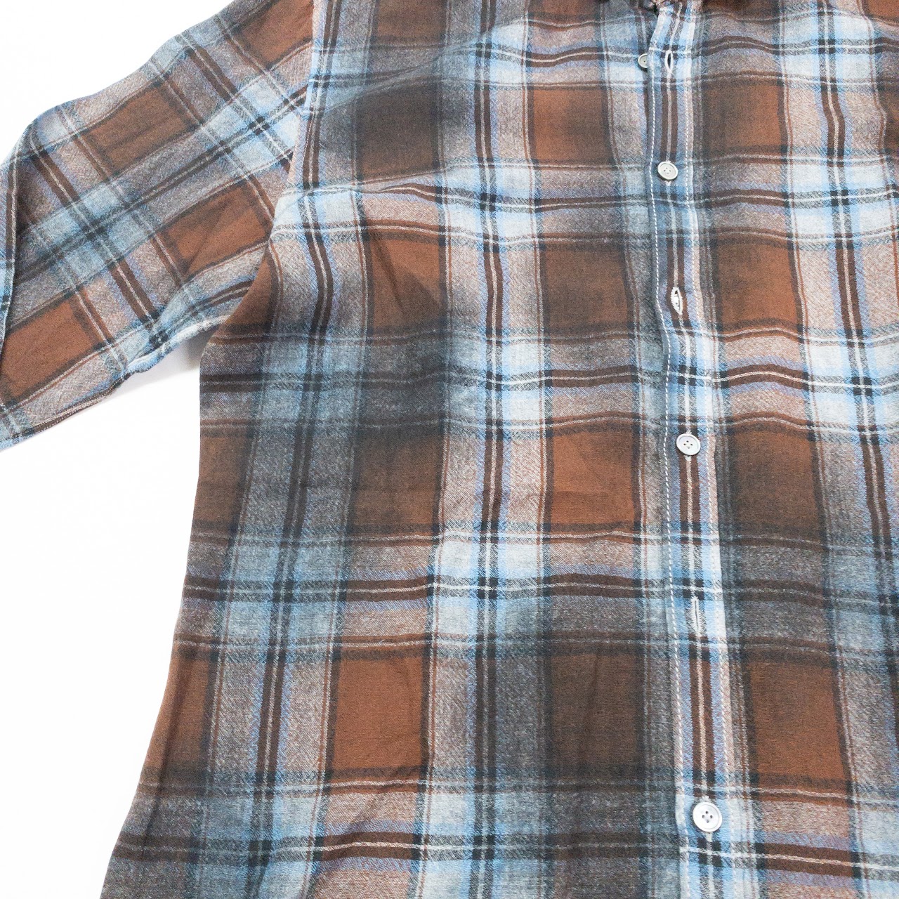 Lanvn Wool Plaid Shirt