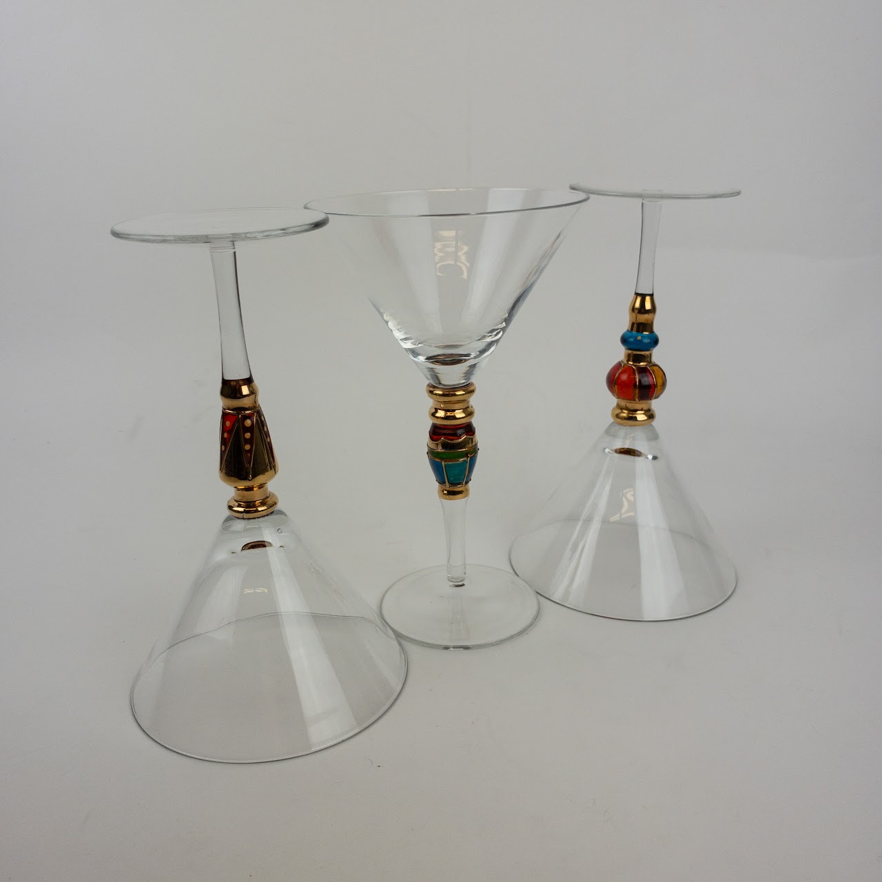 Art Glass Martini Trio