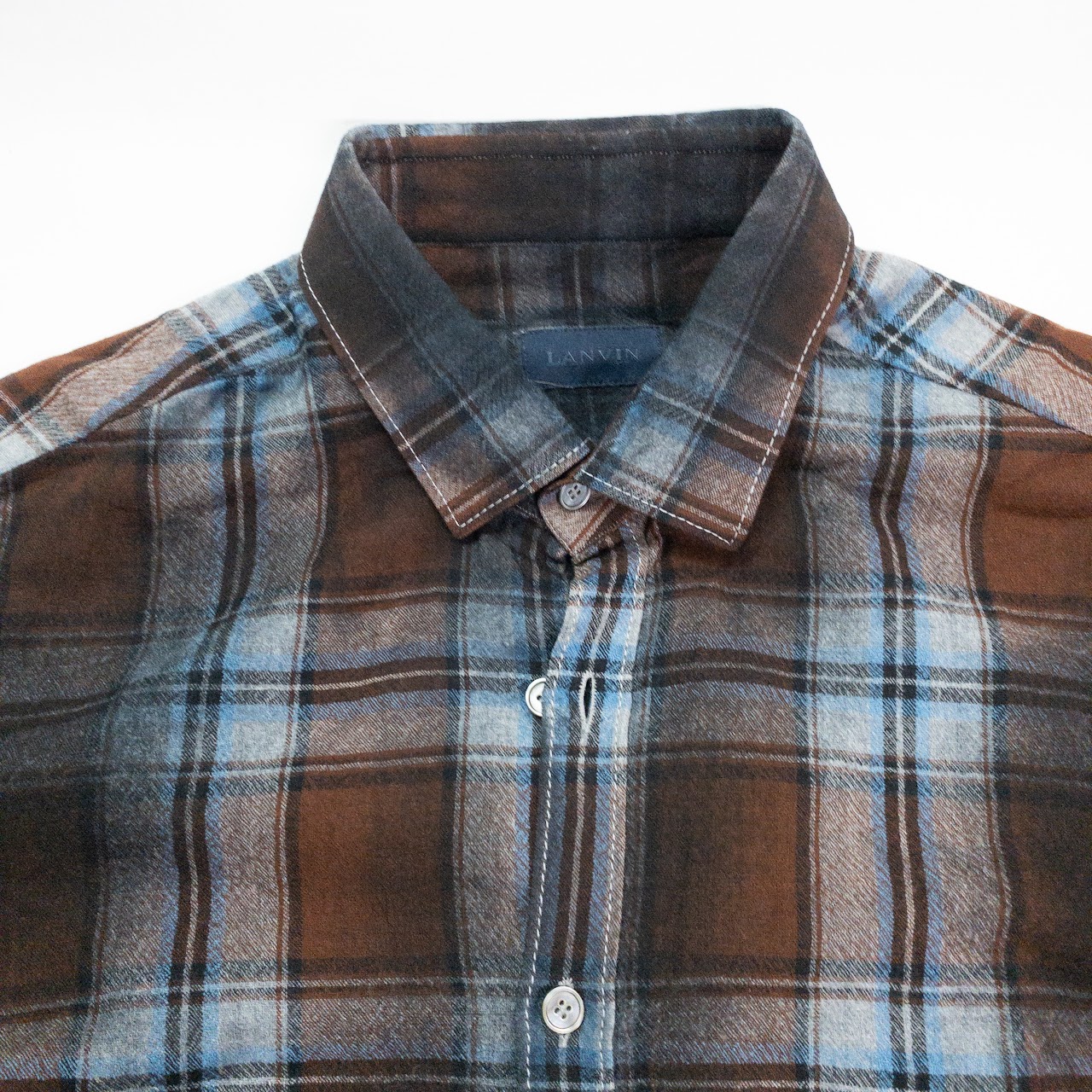 Lanvn Wool Plaid Shirt