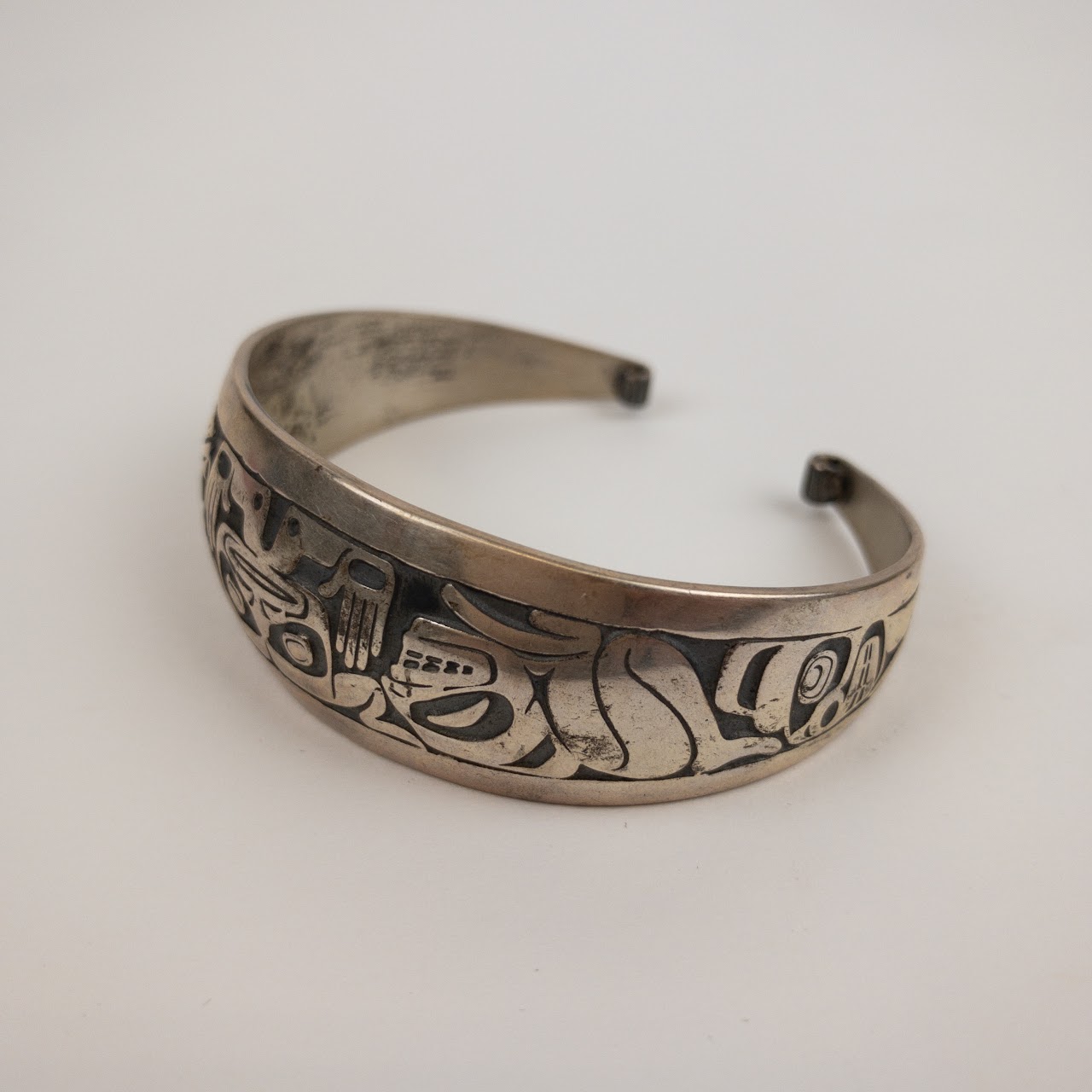 Barry Harem Sterling Silver 'Emerging Mankind' Cuff Bracelet