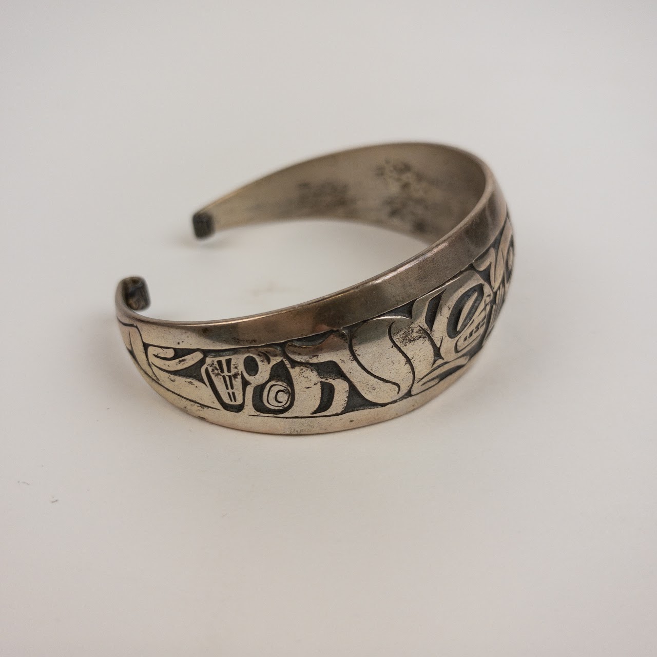 Barry Harem Sterling Silver 'Emerging Mankind' Cuff Bracelet