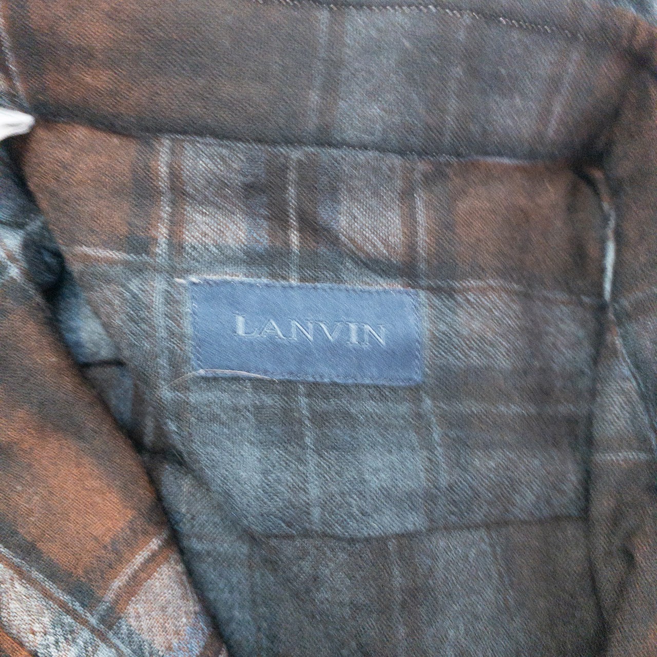 Lanvn Wool Plaid Shirt