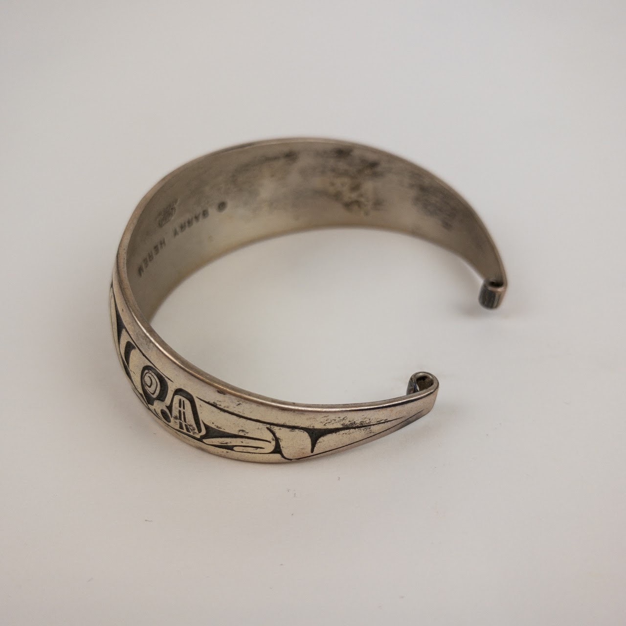 Barry Harem Sterling Silver 'Emerging Mankind' Cuff Bracelet