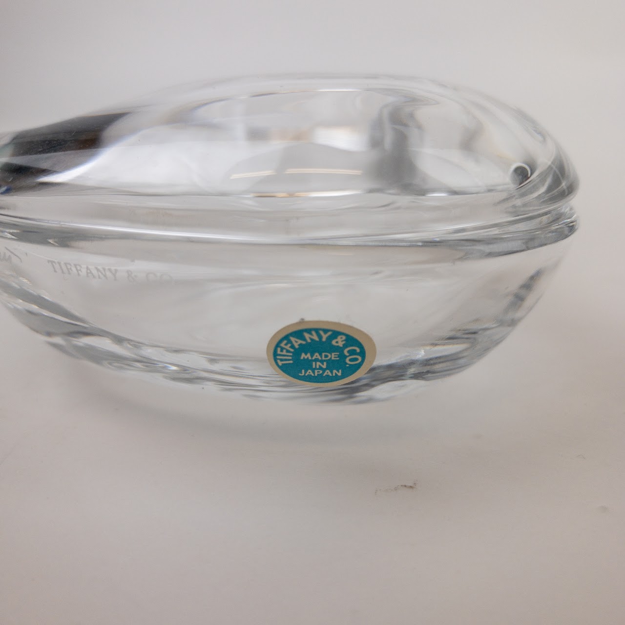 Tiffany & Co. For Elsa Peretti Lidded Heart Crystal Dish