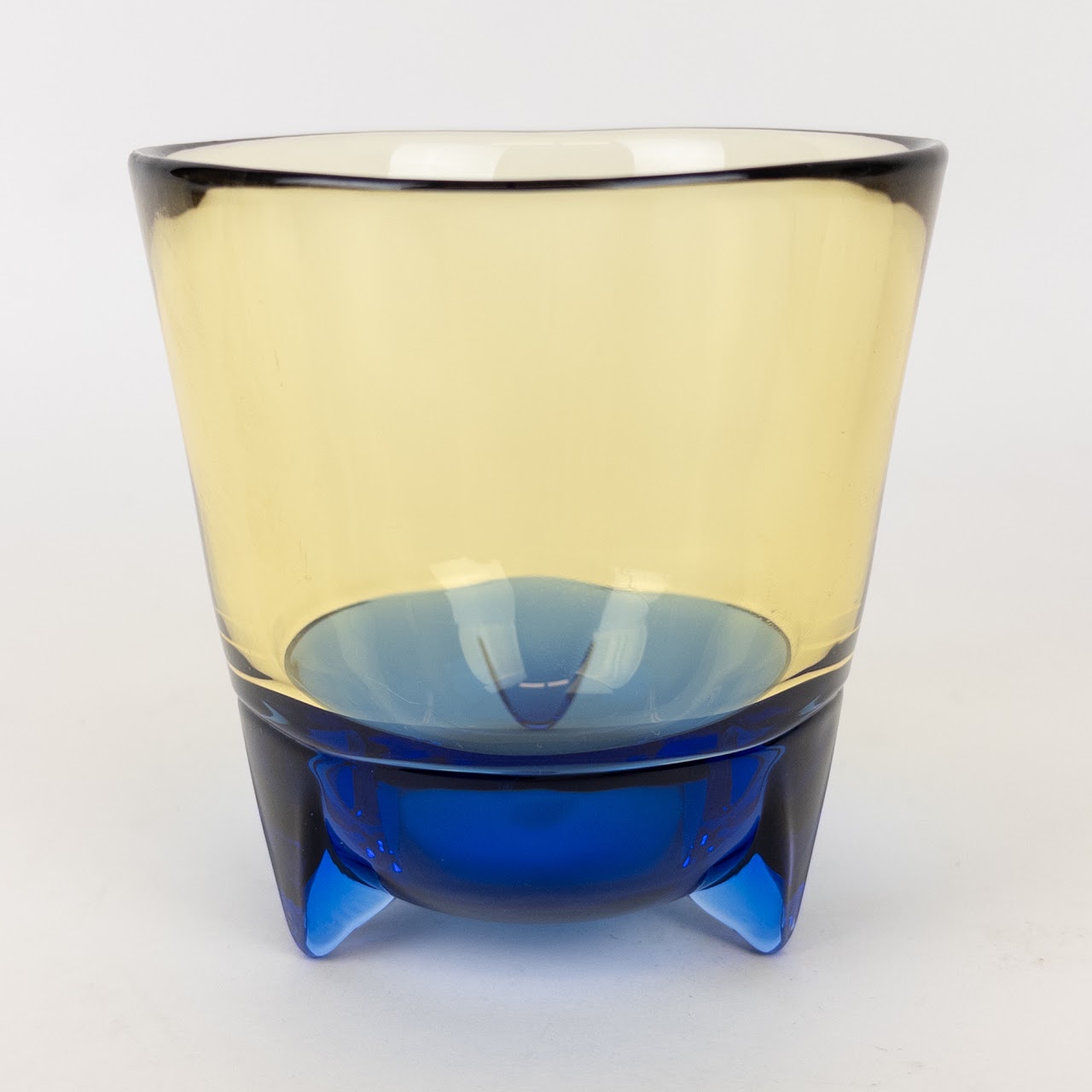 Incalmo Blown Glass Footed Tumbler Set of Ten