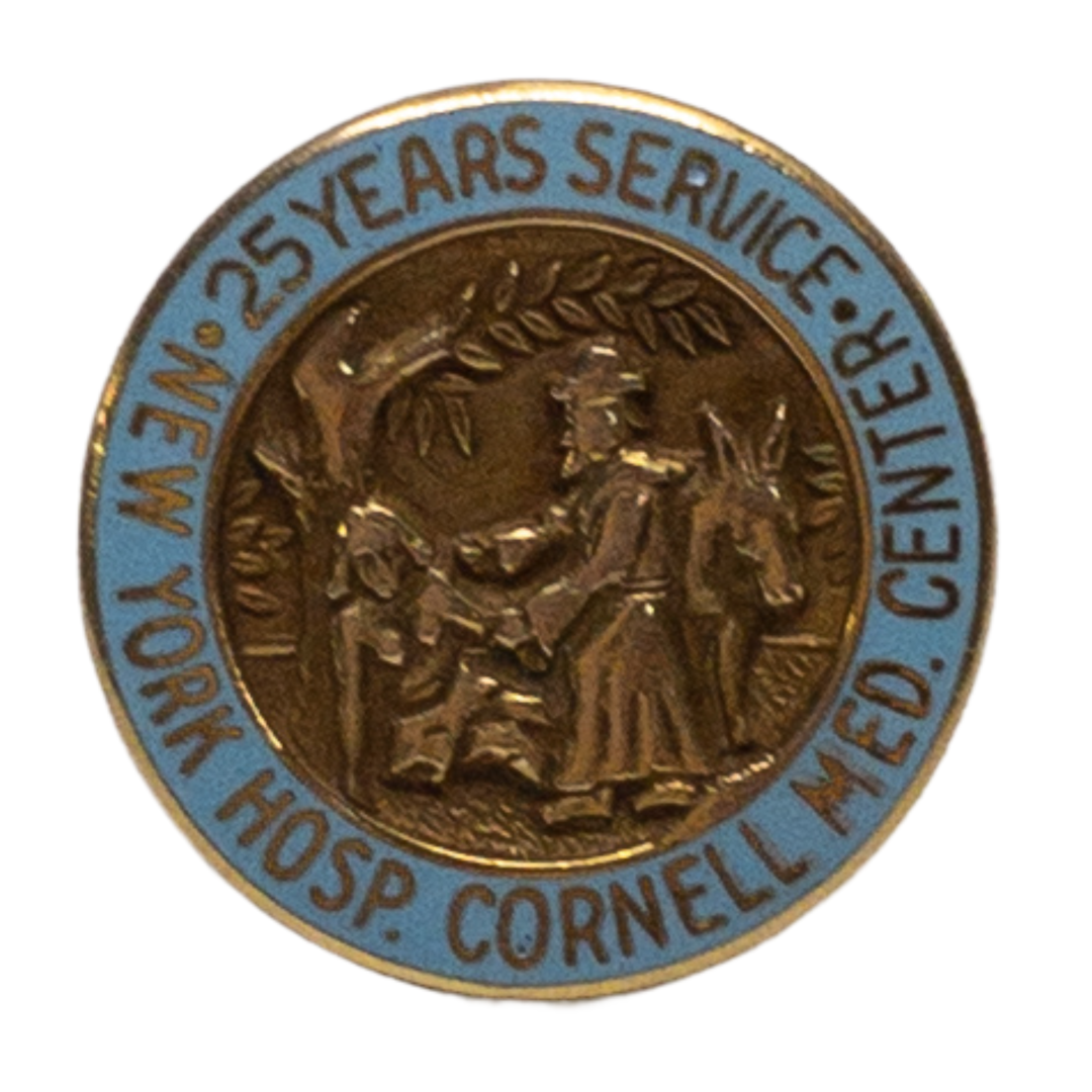 10K Gold '25 Years New York Hosp. Cornell Med. Center' Pin