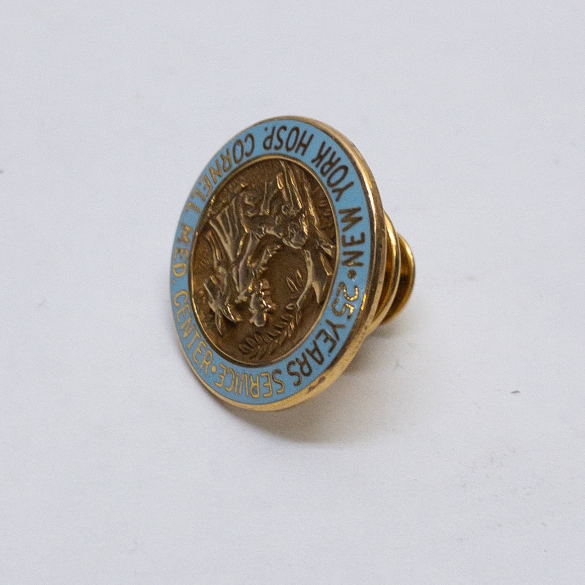 10K Gold '25 Years New York Hosp. Cornell Med. Center' Pin