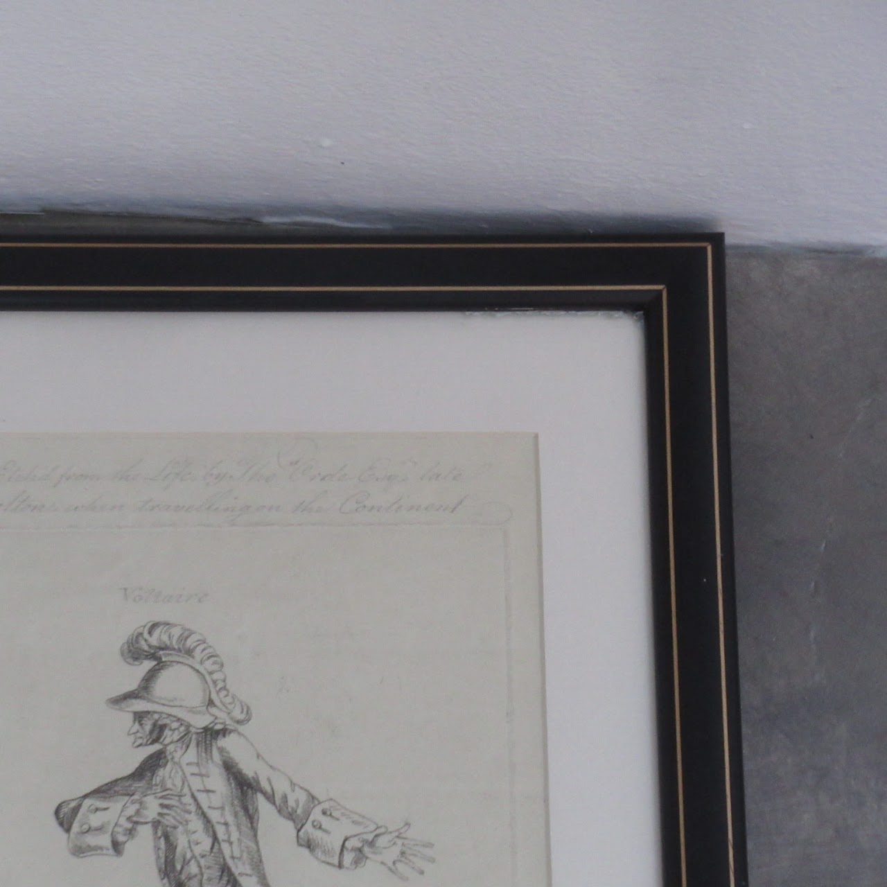 'Voltaire playing Lusignan in Zaïre' Etching